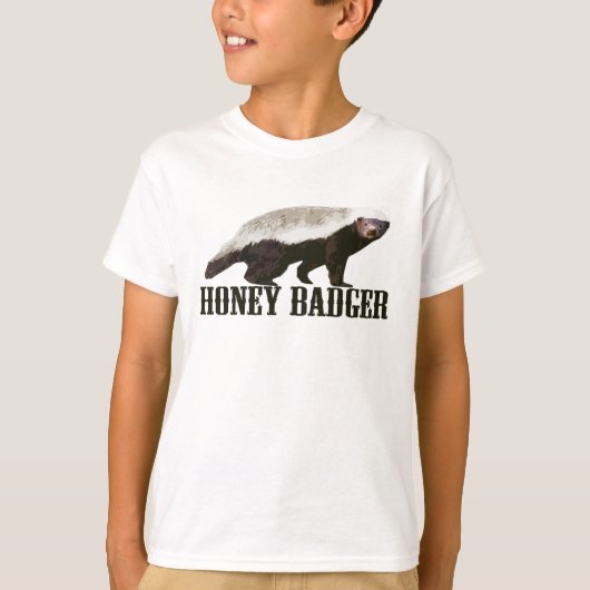ラーテルの野生動物 Tシャツ (正面)