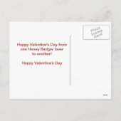 ラーテルは鉱山のバレンタインデーの郵便はがきです シーズンポストカード (裏面)