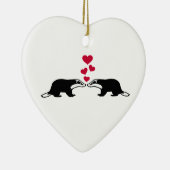 ラーテル愛ハート セラミックオーナメント (右)