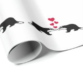 ラーテル愛ハート ラッピングペーパー (ロールコーナー)