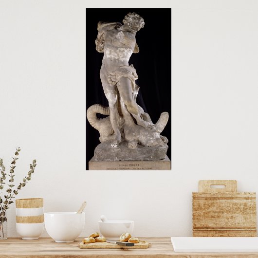 ラーナエアンヒドラと戦うヘラクレス ポスター (キッチン)