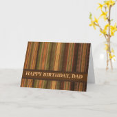 ラーヌ柄の織りでお父さんの誕生日 アーストーン カード (黄色い花)