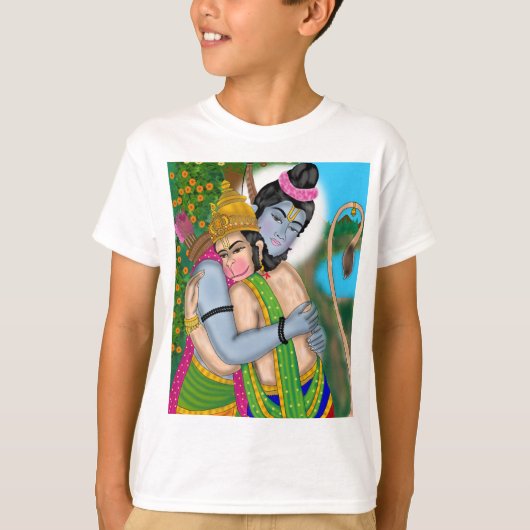ラーマとハヌマン Tシャツ (正面)