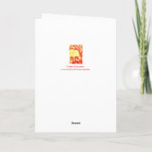 ラームの年中国の新年の水彩 シーズンカード (裏面)