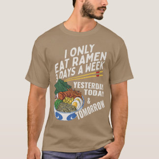 ラーメおもしろいンラバーアニメことわざ日本の麺 Tシャツ