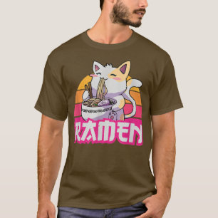 ラーメンうどん可愛い猫アニメ日本のTeeおもしろい Sou Tシャツ