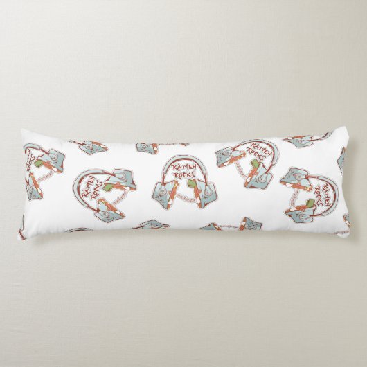 ラーメンうどん音楽パターン ボディピロー (正面)