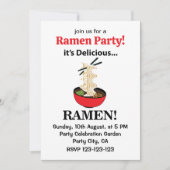 ラーメンおいしいラーメン 招待状 (正面)