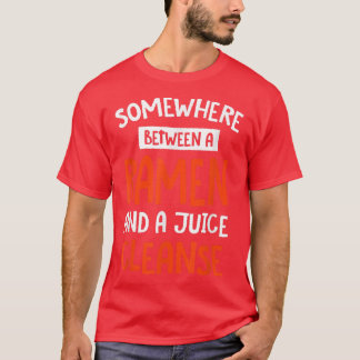 ラーメンおもしろいとジュースがグルメラーメン好き Tシャツ