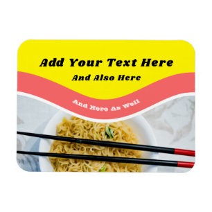 ラーメンおもしろいのパケットカスタムメッセージ マグネット