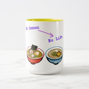 ラーメンおもしろいマグ ツートーンマグカップ