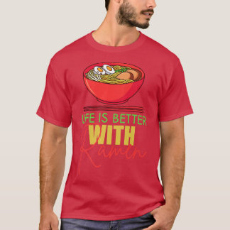 ラーメンおもしろい食べ日本の麺アニメ好き Tシャツ