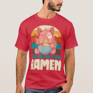 ラーメンおもしろい食べ日本の麺アニメ好き Tシャツ