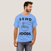 ラーメンおもしろい麺を送る Tシャツ (正面フル)