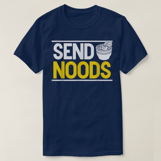 ラーメンおもしろい麺を送るNoods 1513 Tシャツ (デザイン正面)