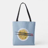 ラーメンおもしろい麺パケットカスタムメッセージ トートバッグ (裏面)