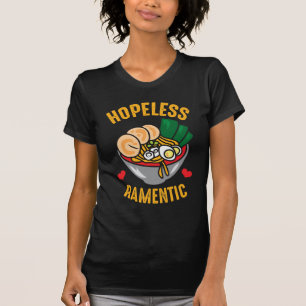 ラーメンおもしろい麺プンロマンチックな恋人 Tシャツ