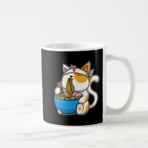 ラーメンかわいい猫かわいい日本のアニメ食べ物ねこ猫 コーヒーマグカップ