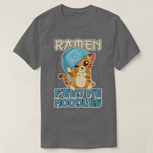 ラーメンかわいいCat1917 Tシャツ (デザイン正面)