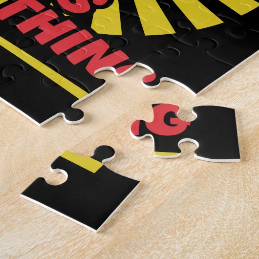 ラーメンが全てを固めおもしろいる – ラーメン引用文デザイン ジグソーパズル (側面)