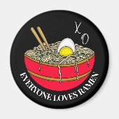 ラーメンが大好き |おもしろいクリスマス マグネット (正面)