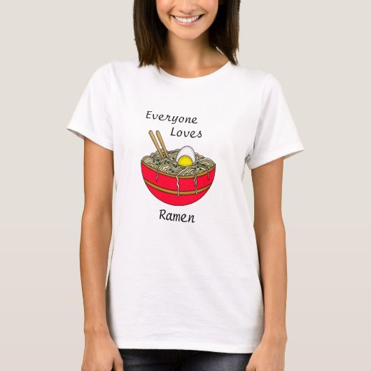 ラーメンが大好き |ラーメンおもしろいフードパン Tシャツ (正面)