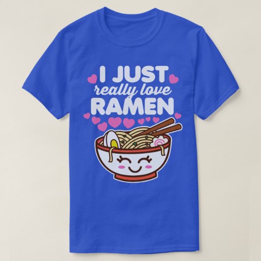 ラーメンが本当に大好き Tシャツ (デザイン正面)