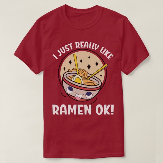 ラーメンが本当に好き？ Tシャツ (デザイン正面)