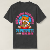 ラーメンが10代の好きな女の子だけのアニメギフトガールB Tシャツ (デザイン正面)