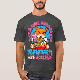 ラーメンが10代の好きな女の子だけのアニメギフトガールB Tシャツ