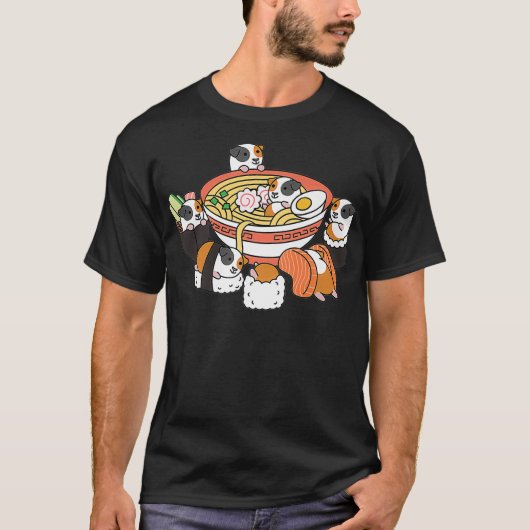 ラーメンすしギニアピグPETプレミアム Tシャツ (正面)