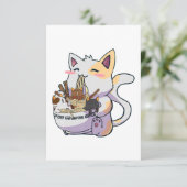 ラーメンそば丼アニメジャパンとかわいい猫  出欠カード (スタンド正面)