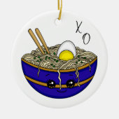 ラーメンだった |おもしろいクリスマス セラミックオーナメント (正面)