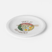 ラーメンってロマンチック！日本の食品 ラーメン noodle ペーパープレート (アングル)