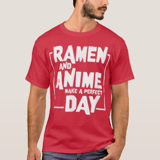 ラーメンとアニメ、完璧な一日、女の子と女の子は Tシャツ