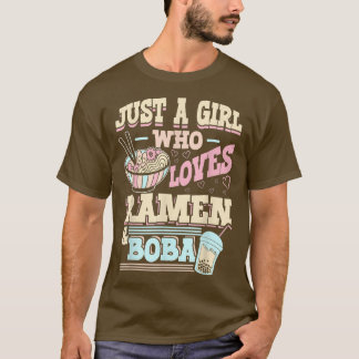 ラーメンとバブルティーが大好きな女の子1085 Tシャツ