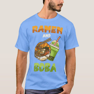 ラーメンとボバ麺丼アジア料理ラム Tシャツ