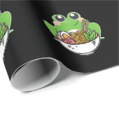 ラーメンと可愛いカエル日本のラーメン中毒 ラッピングペーパー (ロールコーナー)
