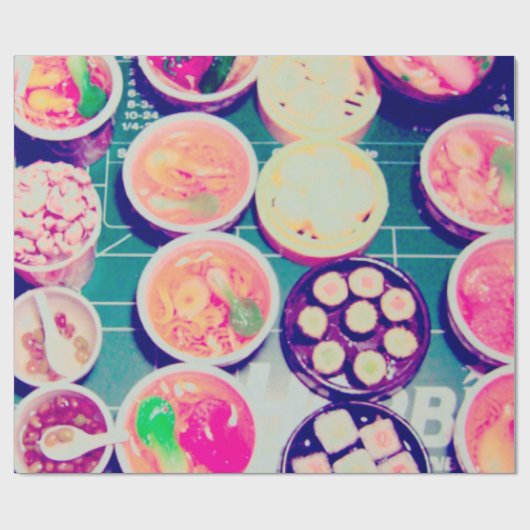 ラーメンと寿司 ラッピングペーパー (フラット)