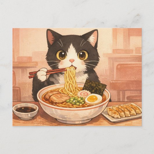 ラーメンねこポストカード ポストカード (正面)
