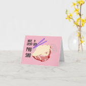 ラーメンのお祝いカード カード (黄色い花)