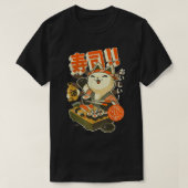 ラーメンのアパレル猫すしかわいいアニメ日本 Tシャツ (デザイン正面)