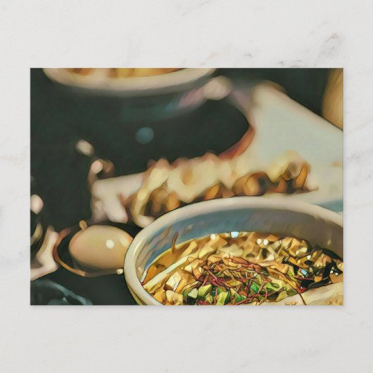 ラーメンのアート作品 ポストカード (正面)