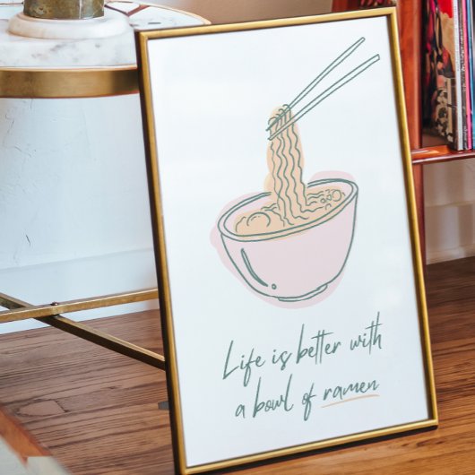 ラーメンのポスターで人生は良い ポスター