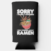 ラーメンの事聞でなくて考えごめんね スリム缶クーラー (正面)