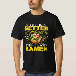 ラーメンの方が生活が良い Tシャツ
