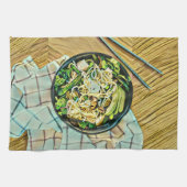 ラーメンの誕生日プレゼント キッチンタオル (横)