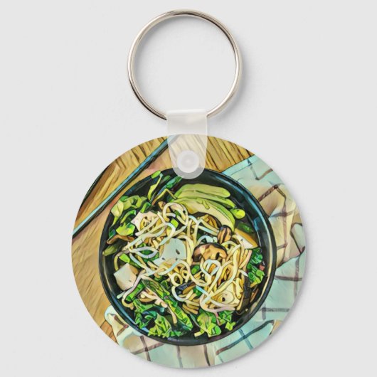ラーメンの誕生日プレゼント キーホルダー (正面)