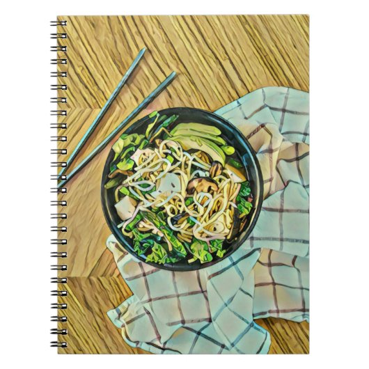ラーメンの誕生日プレゼント ノートブック (正面)
