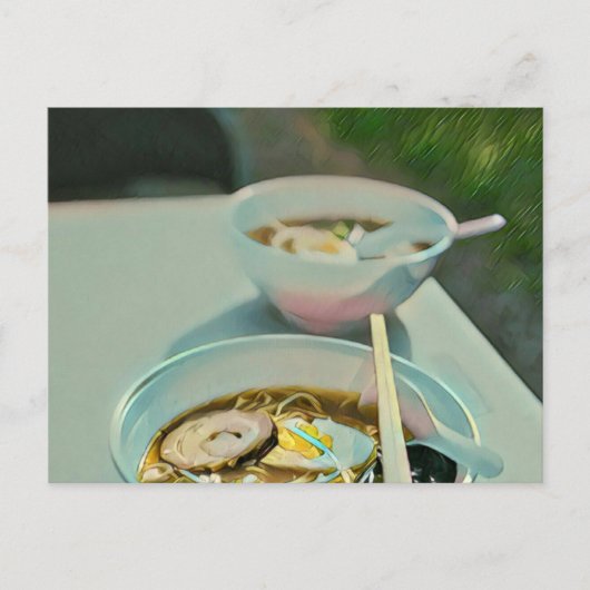ラーメンの誕生日プレゼント ポストカード (正面)